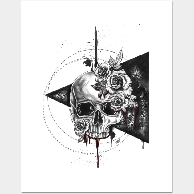 Geometric Skull Wall Art by Prettielilpixie